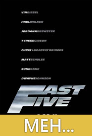 The fact that Fast Five may go down as one of the Summer's top grossers is a frankly, a little baffling.  Sure it had its moments, most notably the bombastic openings & closings.  But the middle is filled with a mostly boring Ocean's 11 knock off that is missing what I was hoping for most: CAR RACING!  Netflix it, maybe, if you've got nothing better to do...