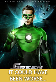 Here's an easy review: It's not the worst thing I've seen this summer.  Not exactly high praise, but this isn't the 20% rotten movie that rotten tomatoes makes it out to be.  Green Lantern succeeds at opening up the curious sci-fi world of the Green Lantern Corp, a sort of intergalactic police force, but where it really fails is making you care about anyone in this world.  It tries to straddle a world somewhere between the wit and playfulness of Iron Man and something more serious, but that just means over the half of the scenes involving people's lips moving will put you to sleep rather than make you chuckle.  There's actually a really disturbing statement by the film-makers in the they handle one of the villains of this film, who slowly adopts more attributes of those marginalized by society as he becomes more 'evil,' but I'll assume that was mostly unintentional (otherwise it would be truly despicable).  But yeah, don't run out and see this.  Pick it up on Netflix if you care, but I'd personally shelve this with other 'who cares' super movies that all but the die-hard and cinematic completionists can probably do with out.